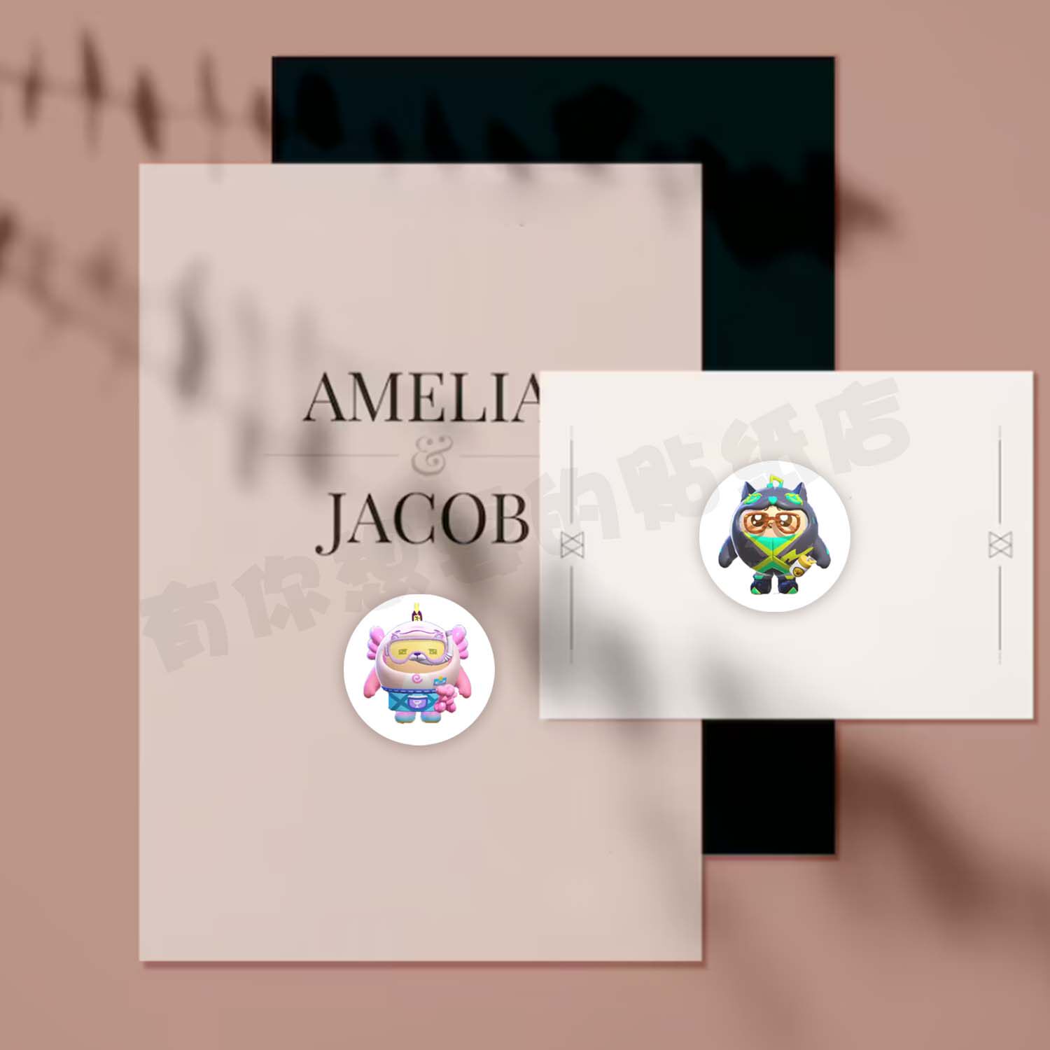 500贴/卷蛋仔派对皮肤贴纸新款机器猫机械猫手账儿童玩具装饰贴