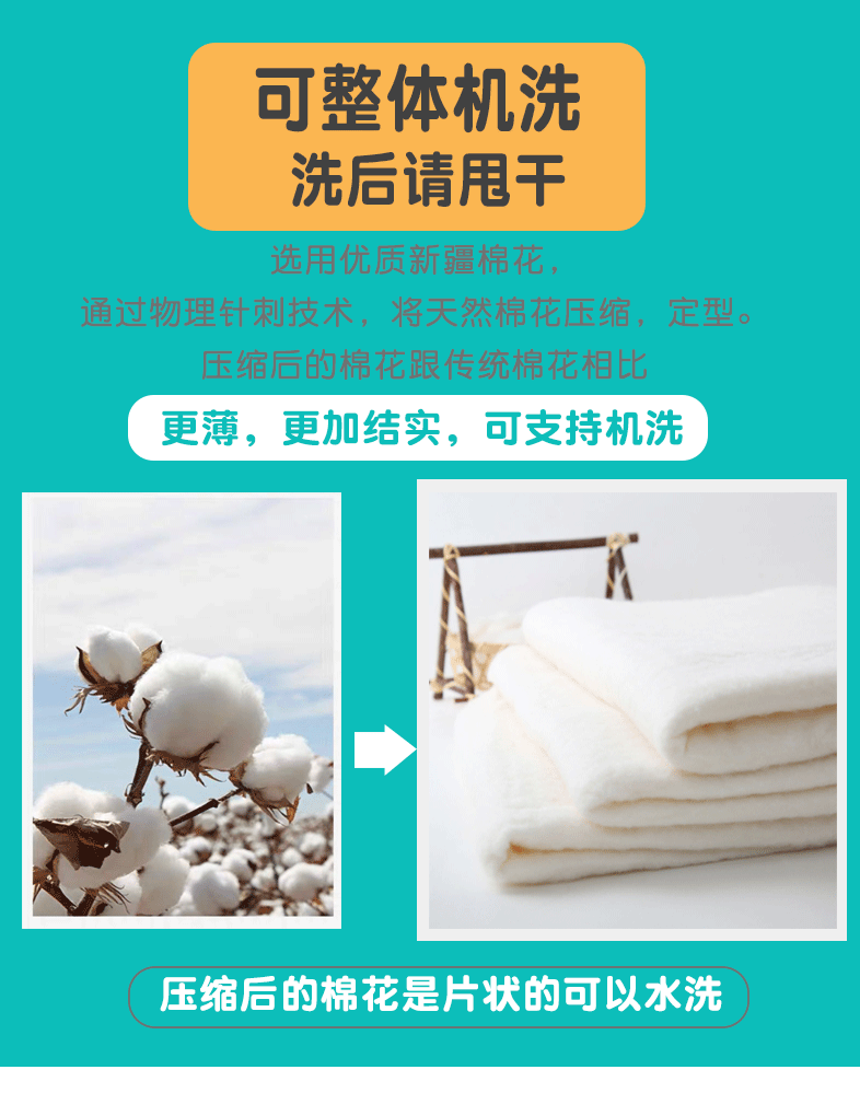 棉花可水洗宝宝小褥子纯棉婴儿床垫 honeypanda床褥