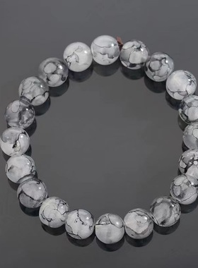 新中式水墨灰手串男女绕指柔复古可盘玩手饰百搭小众饰品