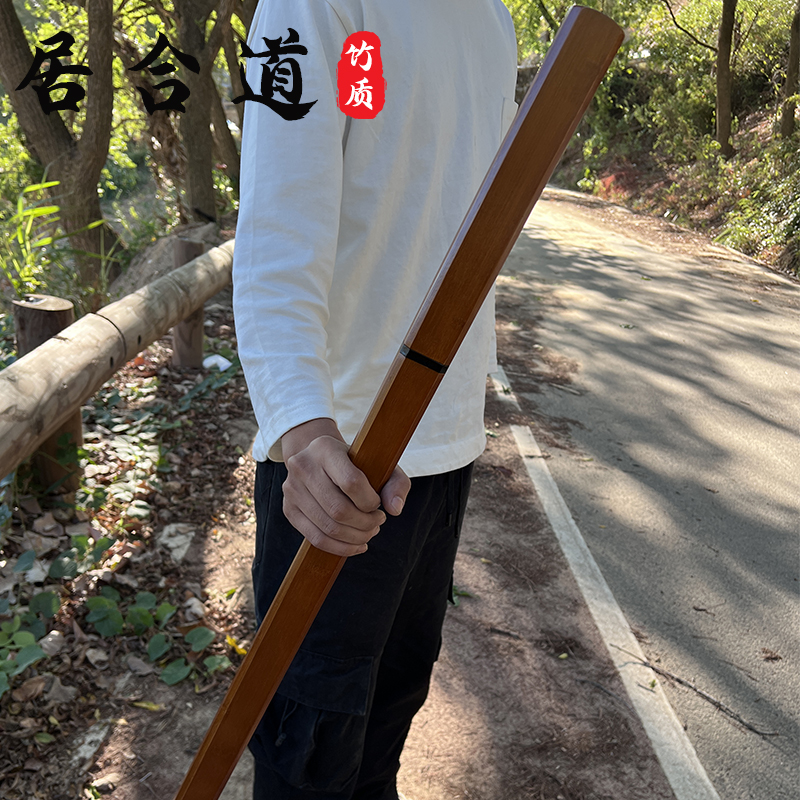 带鞘唐横刀居合道剑道武士刃竹制拔刀术剑练习表演木刀木制不开刃-图0