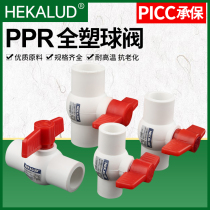 Card Luther PPR full plastic ball valve 4 points 6 points 1 inch flat mouth hot melt PPR valve pp water pipe fittings accessories