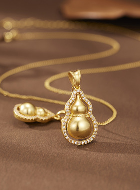 法国coss kokos925银两个葫芦项链女新款双面戴轻奢新中式锁骨