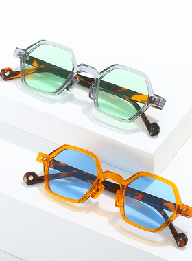 法国coss koko个性小框太阳镜 欧美ins多边形眼镜 时尚炫彩多色