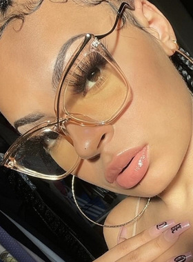 法国Coss KoKo复古包花PC眼镜框欧美潮流X金属平光镜ins风大框素