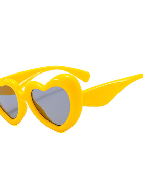 法国coss koko新款心形太阳镜 欧美时尚充气款泡芙爱心甜美时尚