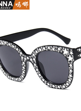 法国coss koko个性满天五角星果冻色太阳镜时尚炫彩海洋片墨镜