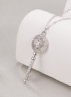 法国coss koko银城s925银心门之钥项链女轻奢小众爆闪钥匙吊坠