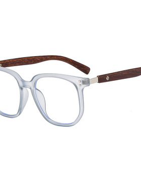 法国coss koko仿木多边形眼镜框眼镜男黑框镜架女潮可配防蓝光