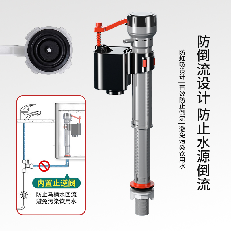 莫纳蹲便器水箱进水阀排水阀全套厕所冲水箱上水阀冲水器蹲坑配件-图2