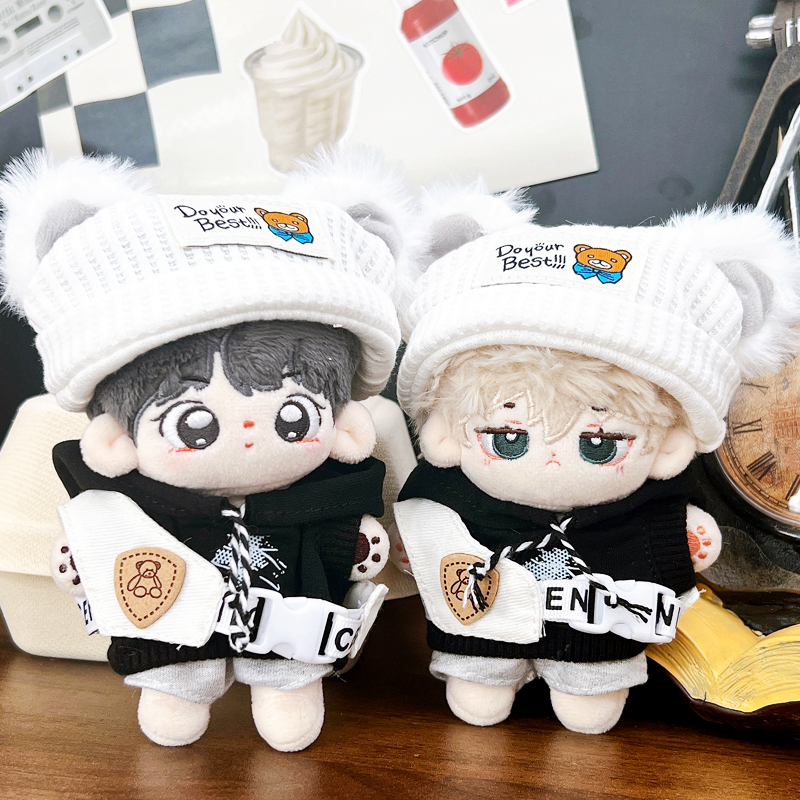 现货10cm20厘米新年娃衣40cm棉花娃娃衣服牛角扣大衣套装玩偶公仔 - 图2