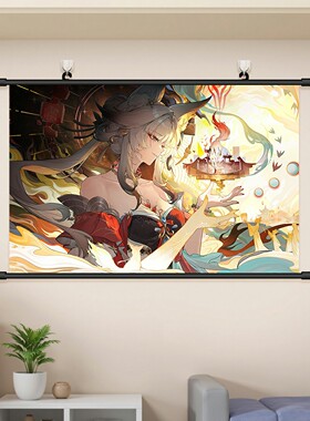 心月狐海报鸣潮挂画动漫游戏二次元周边装饰画墙贴壁纸贴纸卷轴画