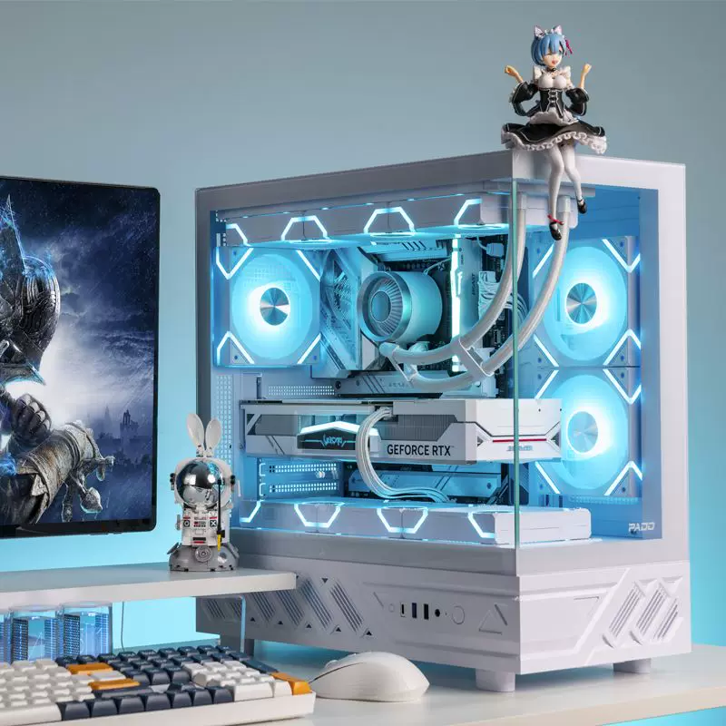 П-ральный ящик из железа Yinglong Cangming ATX SEAVIEW Корпус 360 водяное охлаждение игрового ПК настольный белый корпус