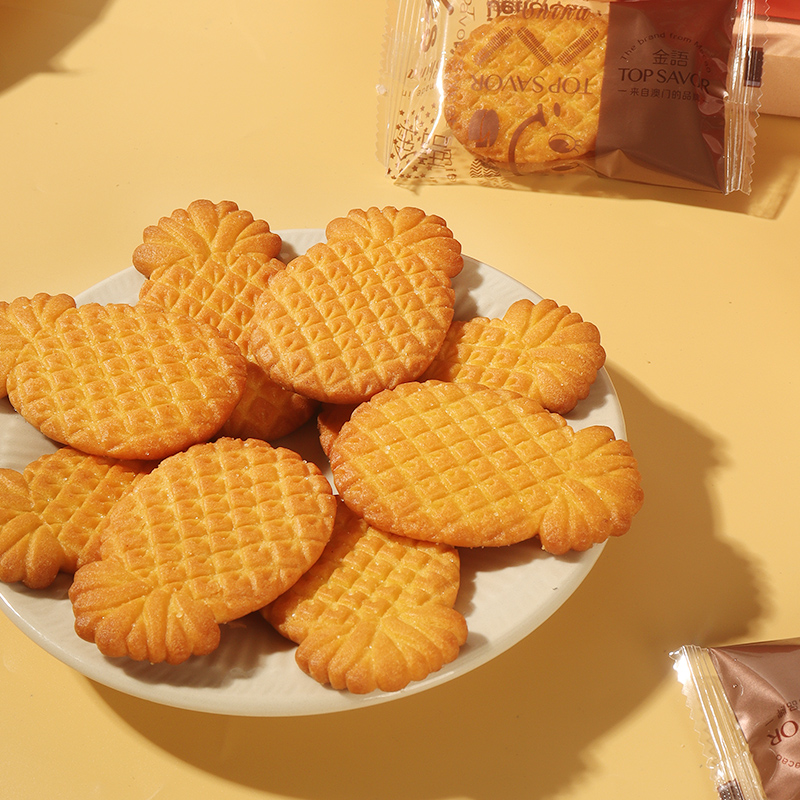 金语菠萝味饼干268g牛油菠凤梨饼干福建糕点办公室休闲零食下午茶 - 图3