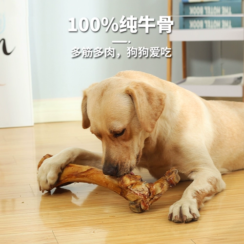 Собачья кость шлифования зубов большая палка кость золотая волосатая большая средняя среда, размером с собачья собака, закуски для щенков, измельчающие зубы, негабаритная бычья кость