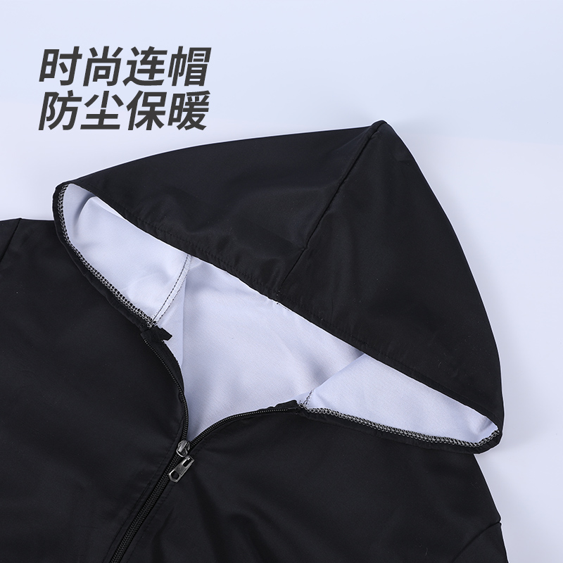 免费定制工作服印字正穿成人防水防油透气家用厨房围裙长袖罩衣女
