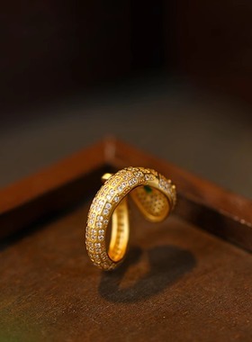 2025年灵蛇献瑞生肖蛇年戒指简约开口时尚小众ins风潮流通勤指环