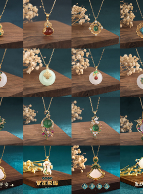 宫廷汉服配饰镀金复古国潮项链