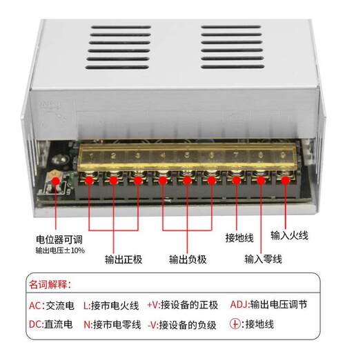 220V转12V24V36V48V开关电源800W1000W1500W灯带直流大功率变压器-图2