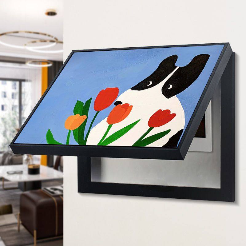 电表箱遮挡简约现代抽象装饰画餐厅挂画卡通动物北欧简约配电箱,淘宝优惠券,粉丝福利购,淘宝优惠卷