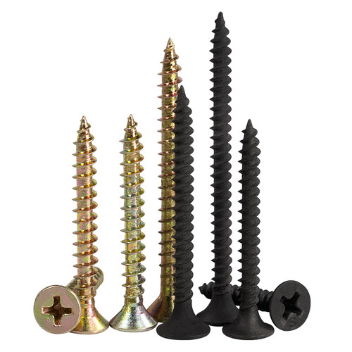 彩色加硬纤维螺丝钉黑色墙板钉石膏板干壁钉沉头自攻螺丝M3.5M4M5 - 图3