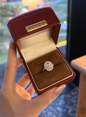 凌溪珠宝｜鸽子蛋爆闪锆石戒指小众高级轻奢贵气感拉满送礼首选