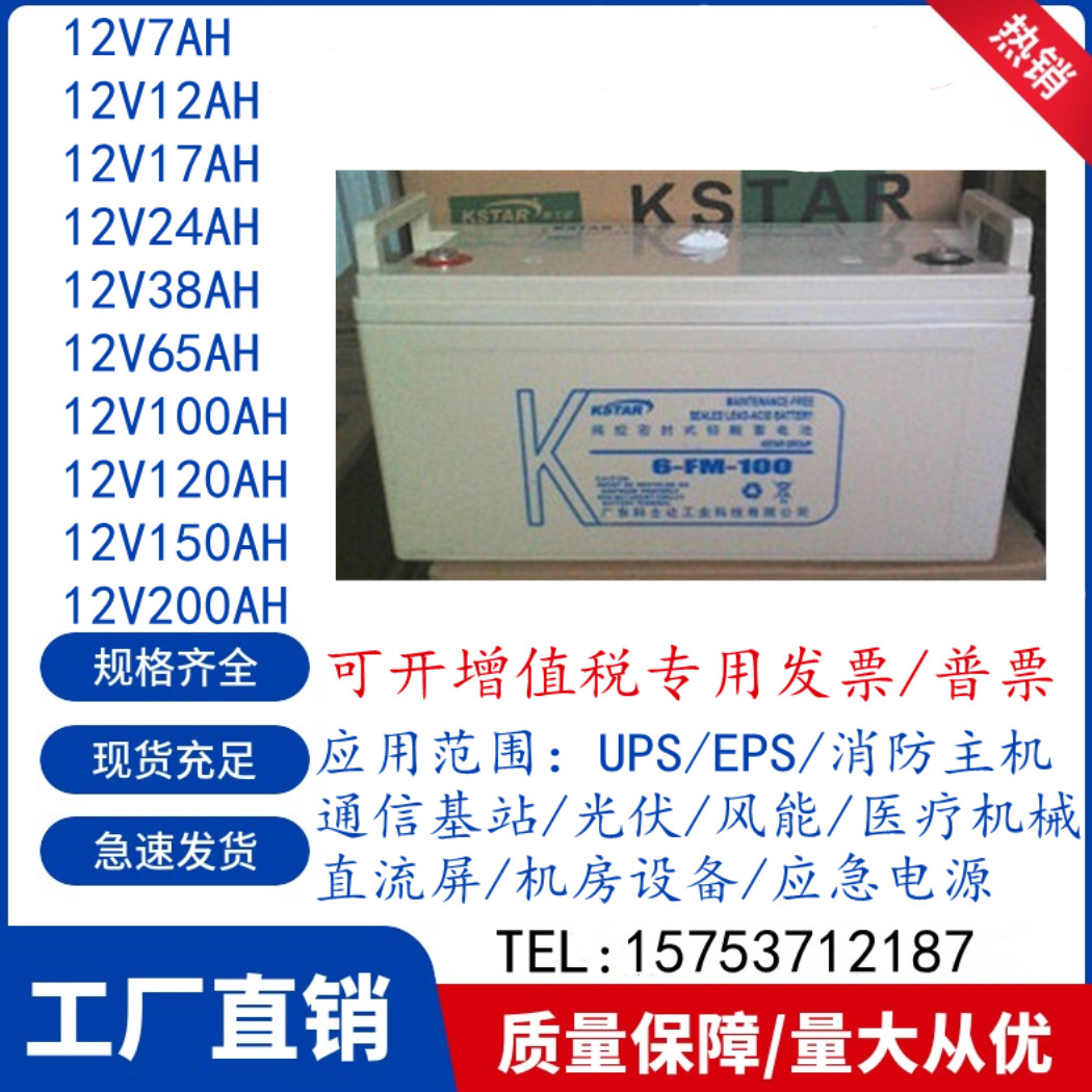 科士达蓄电池6-FM100 12V7A17A24A38A65A100A120A200AH UPS电源 - 图2