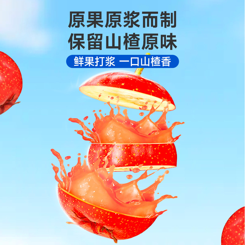 力诚宝宝山楂棒陈皮果丹山楂条儿童零食果脯蜜饯山楂棒棒糖12支装