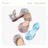 Летние сандалии для принцессы с бабочкой, детские блестящие туфли, мягкая подошва