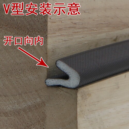 入户不锈钢防盗门木门密封条门缝挡条隔音胶条自粘保暖防撞条门框 - 图2