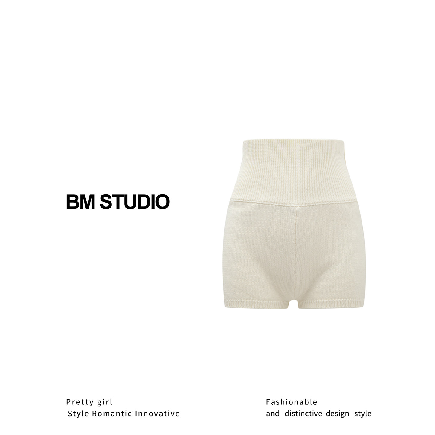 Brandygirl新款bm针织短裤纯色辣妹修身显瘦百搭高腰包臀外穿裤子,淘宝优惠券,粉丝福利购,淘宝优惠卷