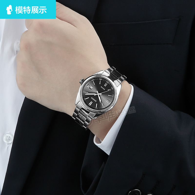 卡西欧男士石英表商务休闲账动手表 防水表皮带男表 casio 卡西欧男士石英表商务休闲账动手表 防水表皮带男表 casio