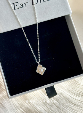 小众设计高级淡水珍珠项链纯银