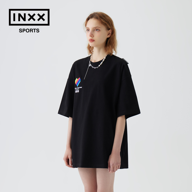 ISS BY INXX SPORTS 夏季设计感宽松重磅T恤圆领短袖男女同款 - 图0