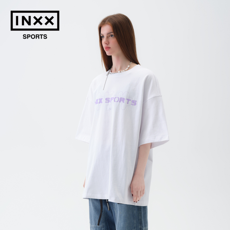 ISS BY INXX SPORTS 后背仙人掌印花设计圆领T恤情侣短袖男女同款 - 图0