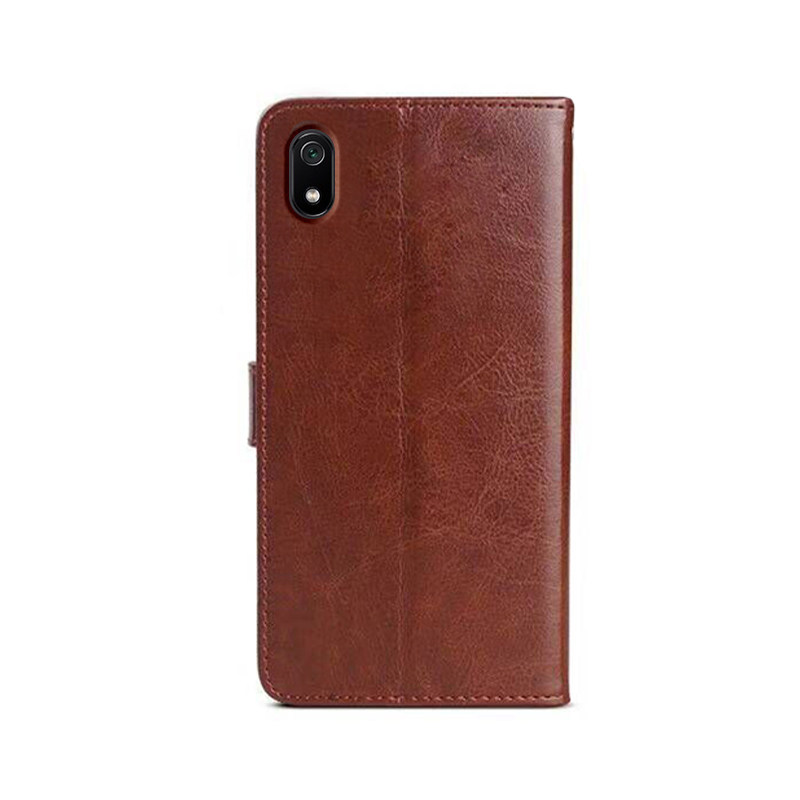 适用小米红米7A手机壳5.45英寸翻盖式皮套Redmi7a保护套硅胶全包防摔A7商务高档插卡钱包男女款带钢化膜手绳