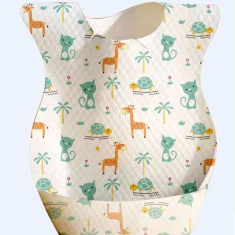 Disposable children's bibs and rice pockets, baby eating bibs, anti-dirty saliva napkins, feeding rice pockets