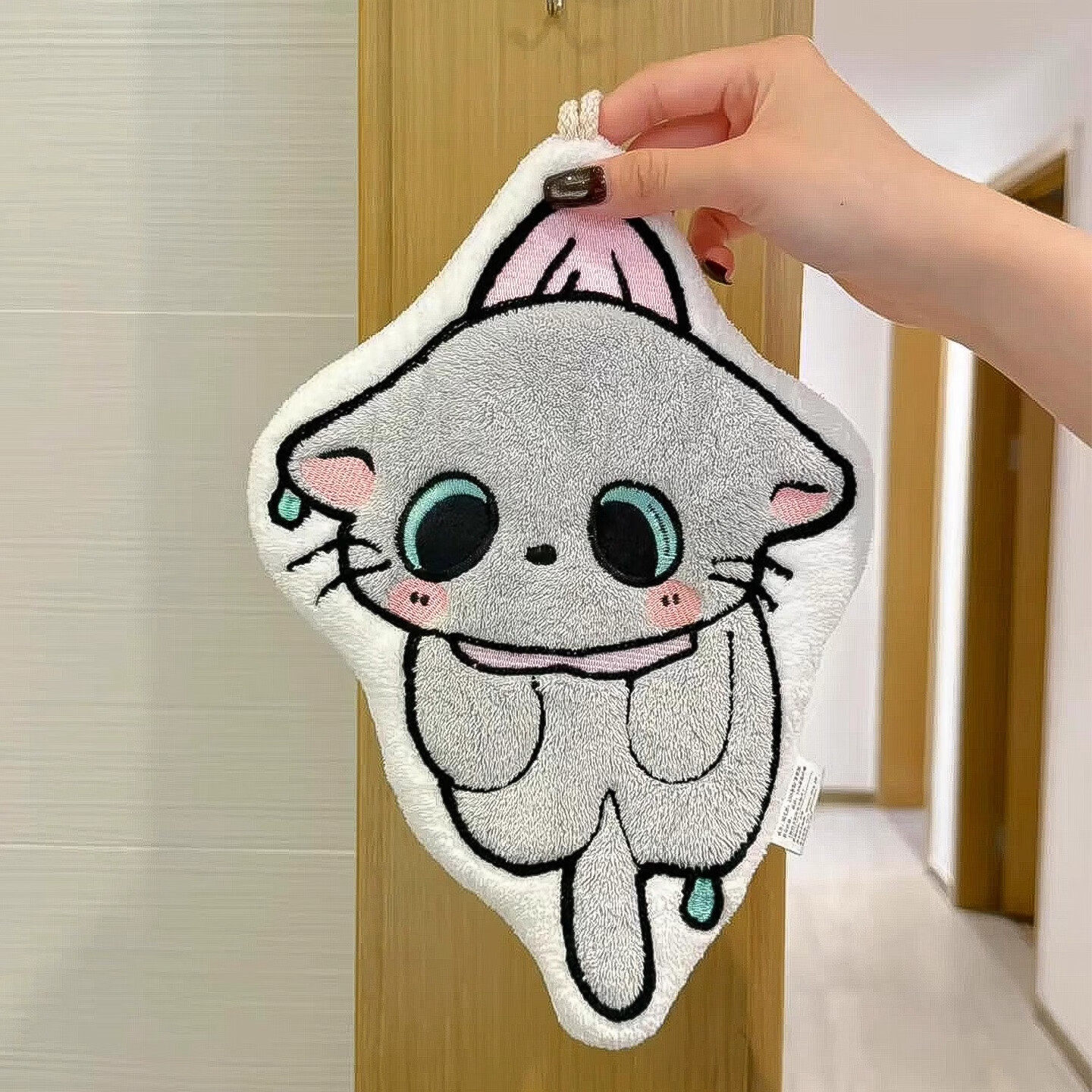 小猫擦手巾挂式可爱珊瑚绒超强吸水加厚婴童毛巾口水巾手帕,淘宝优惠券,粉丝福利购,淘宝优惠卷