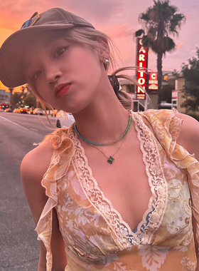 宋雨琦同款蝴蝶项链叠戴