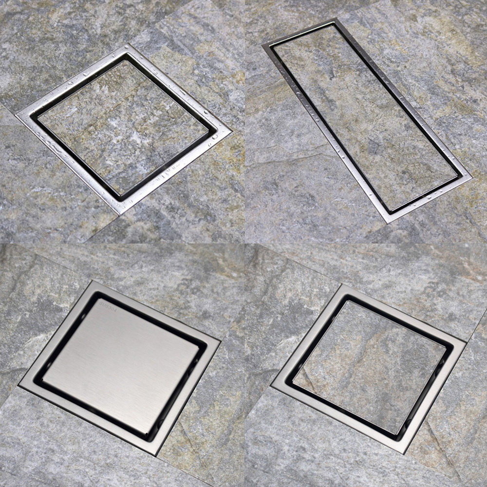 三角形隐形地漏 304不锈钢防臭地漏 阳台浴室两用地漏