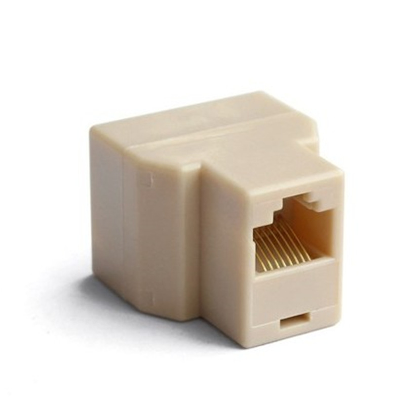 RJ45三通网络头一对使用rj45网线一分二同时上网连接/换头 延长器 - 图1
