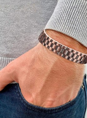 时尚潮流开口磁性手镯网格手链百搭可调节