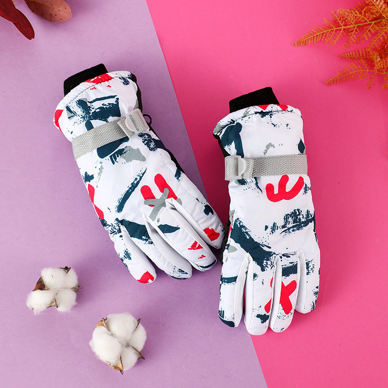 冬季男女防风寒加绒加厚加棉防水防滑保暖骑行涂鸦滑雪触屏手套冬,淘宝优惠券,粉丝福利购,淘宝优惠卷