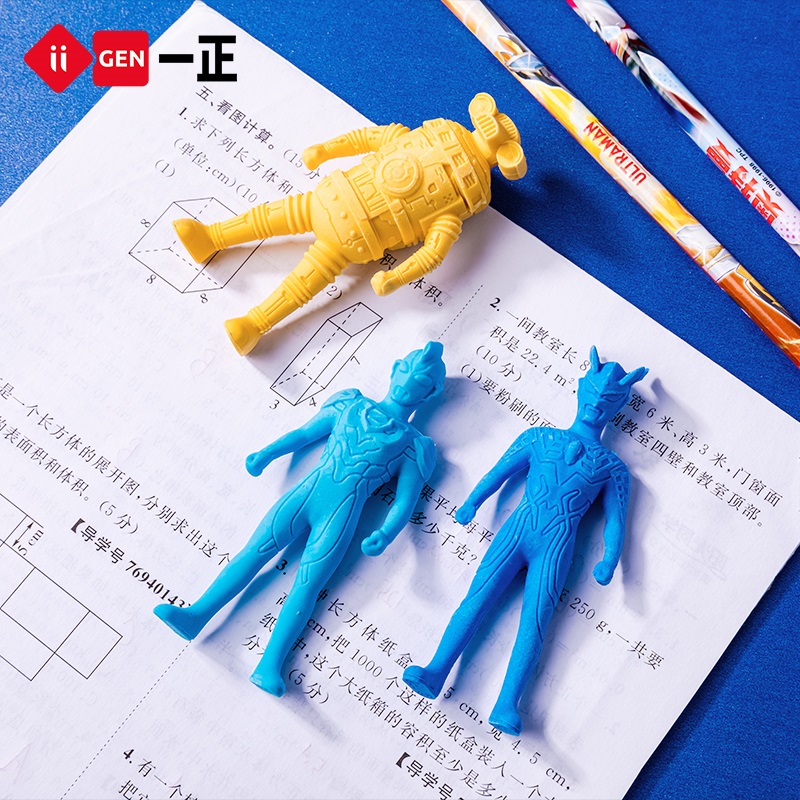 一正学生创意学习文具正版奥特曼公仔橡皮擦 3D泽塔奥特曼趣味橡皮儿童卡通文具小学生橡皮擦擦的干净 - 图2