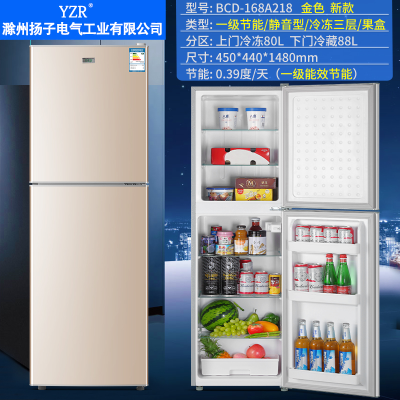 扬子电气小冰箱家用小型双门冷冻冷藏迷你宿舍出租房二人一级节能 - 图2