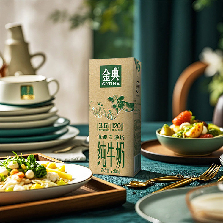 金典旗舰店低碳纯牛奶250ml*2箱装送礼儿童学生营养早餐奶MS 图 4