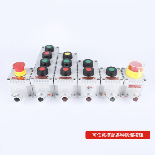 防爆按钮开关控制盒启动停止LA53--2/3-4箱急停旋钮自锁铸铝定制 - 图0