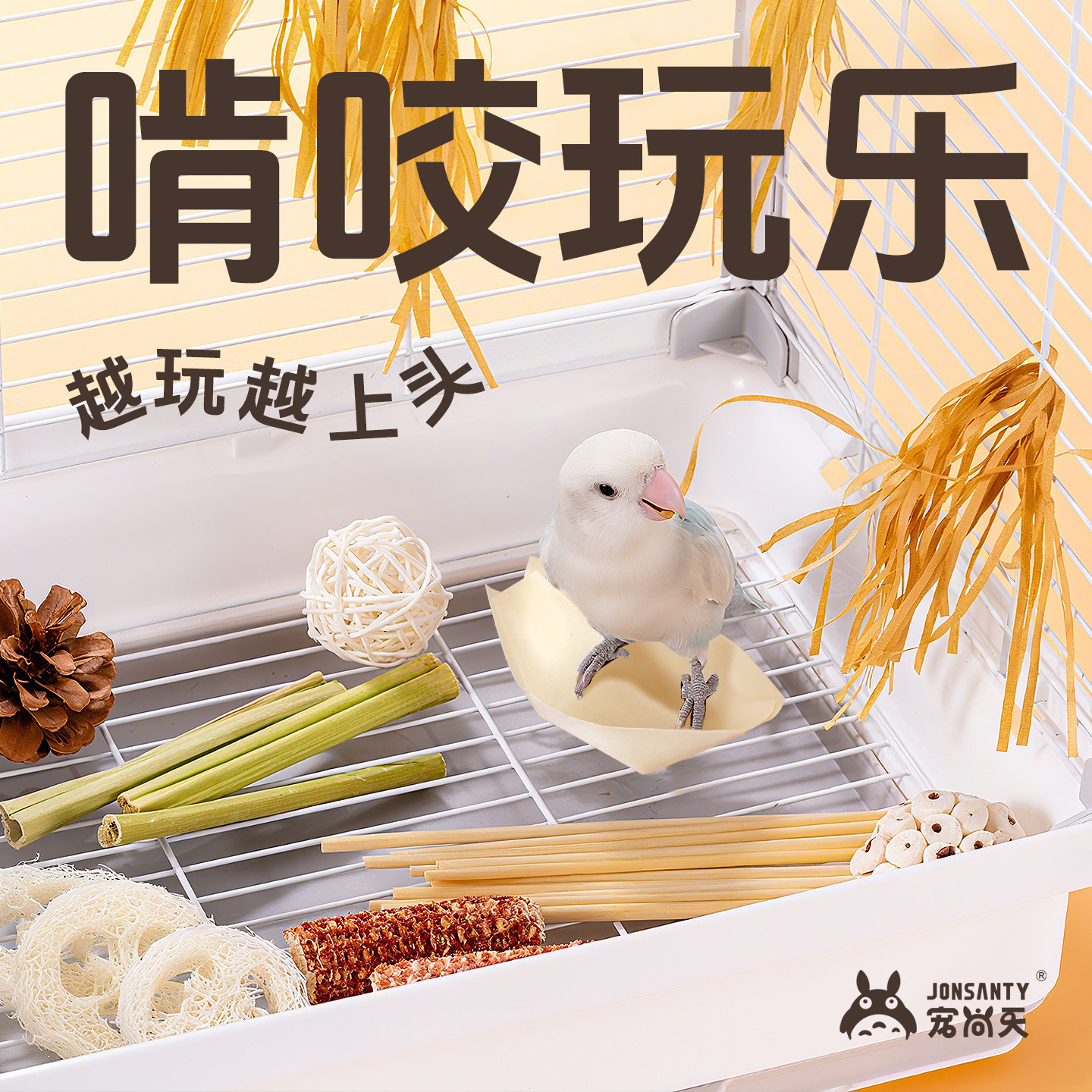 宠尚天鹦鹉藤球啃咬玩具觅食训练陪伴磨牙互动玄风虎皮鸟用品大全,淘宝优惠券,粉丝福利购,淘宝优惠卷