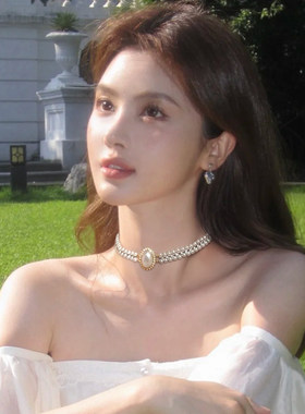 轻奢高级感珍珠款项链女款2026小众设计礼婚纱礼服叠戴吊坠配饰
