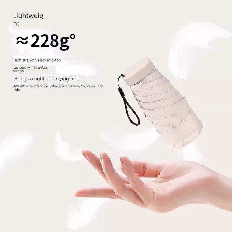 日本无印MUJU胶囊太阳伞女防紫外线遮阳晴雨伞两用迷你折叠便携