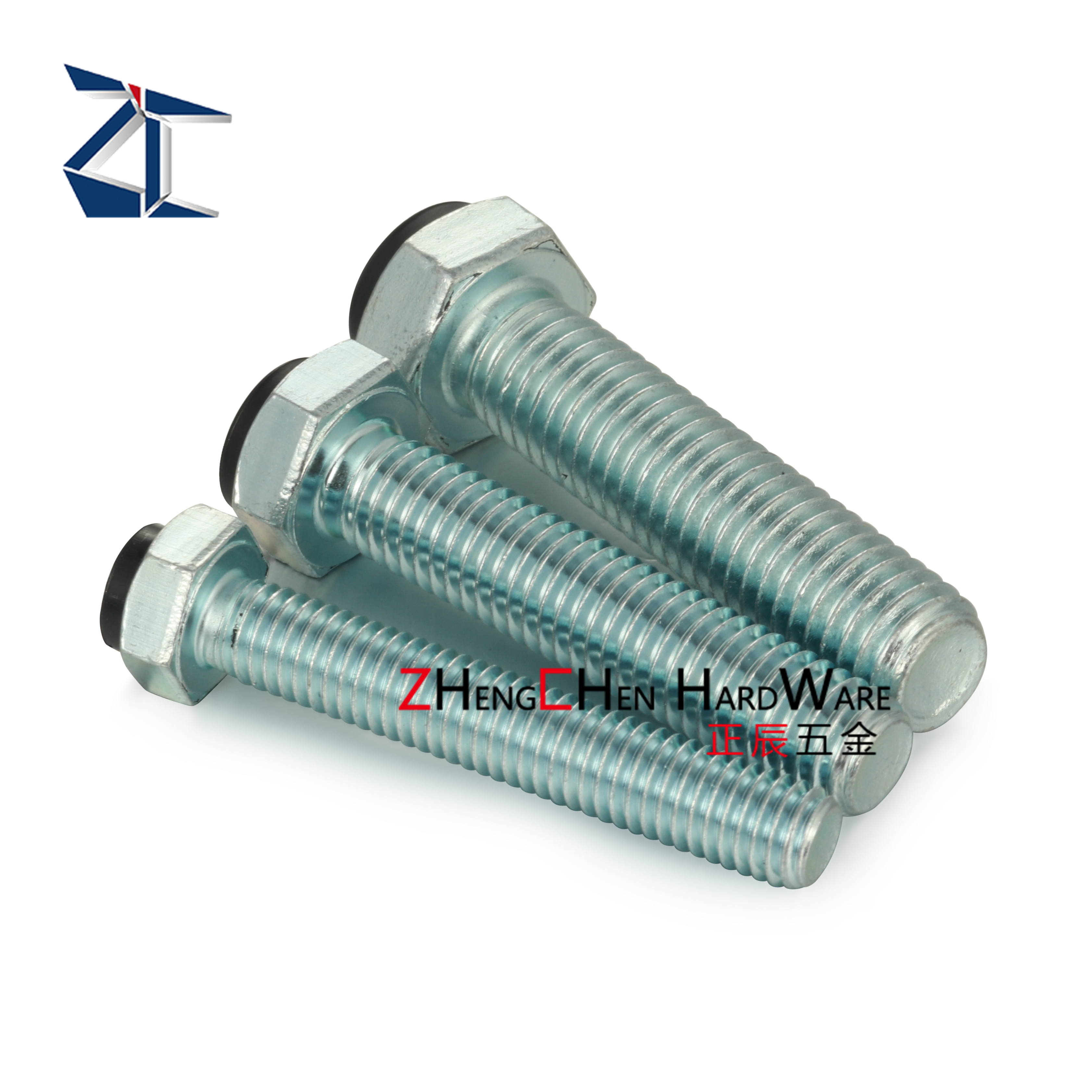 TDB51带聚氨酯止动螺栓型 外六角型调整块缓冲止动UST6-20/25/30 - 图0